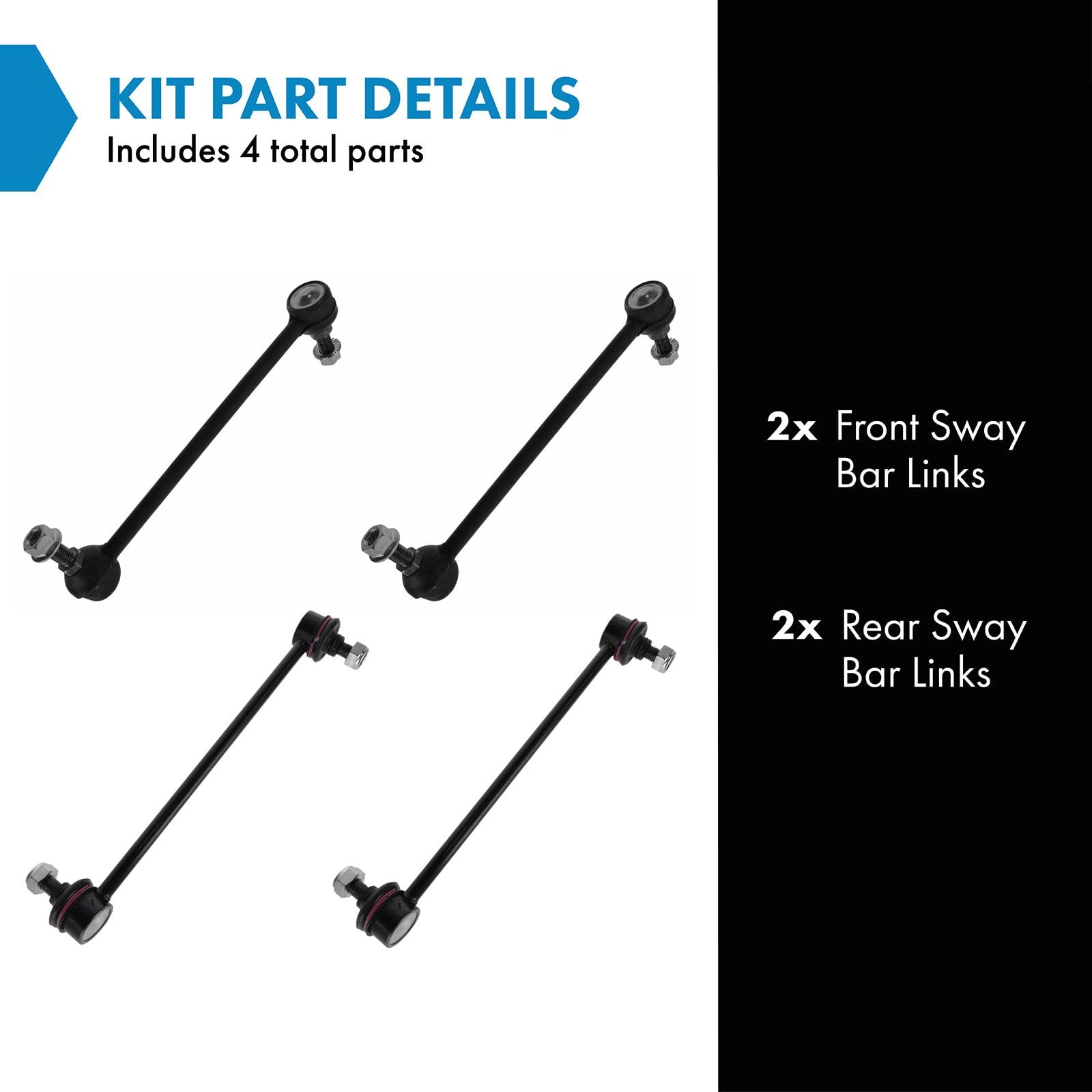 Trq Sway Bar Links Front Rear Driver Passenger Kit Set Of 4 For Toyota Lexus