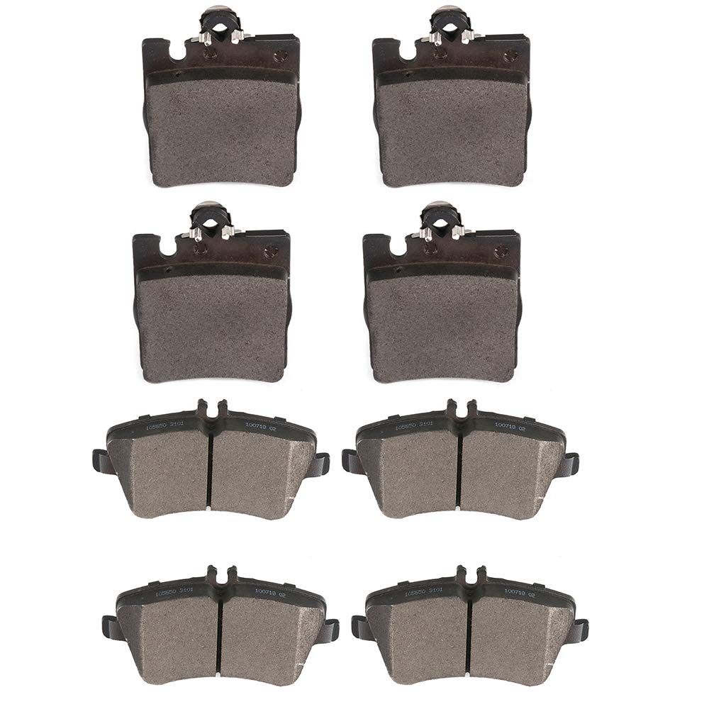 Cciyu D872 D873 Front Rear Ceramic Brake Pads Kits 8Pcs Fit For Mercedes-Benz C230,C240,C280,C3,C350,Clk3,Clk350,Slk280,Slk300