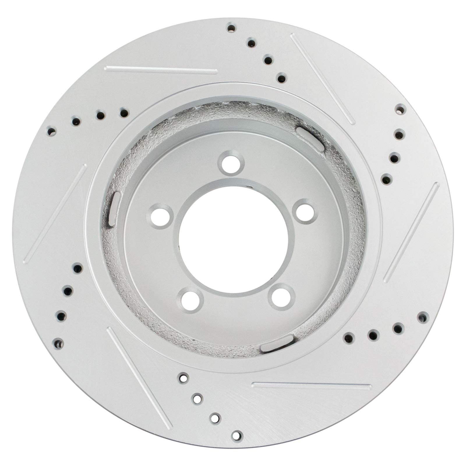 Trq Front Performance Brake Rotors Set Premium G-Coated Cross Drilled & Slotted Compatible With 2006-2010 Ford Explorer 2007-201