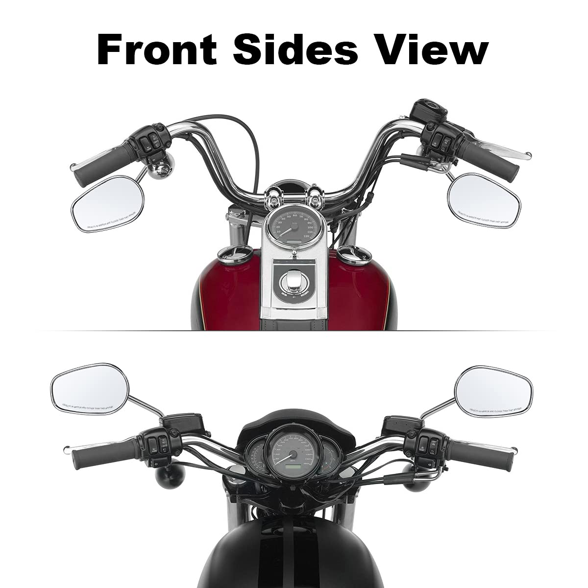 Slmoto Chrome Rearview Mirrors Fit For Harley Touring Flht Flhr Road King Flhtc Classic Sportster Xl 1200 883 Flstc Flstf