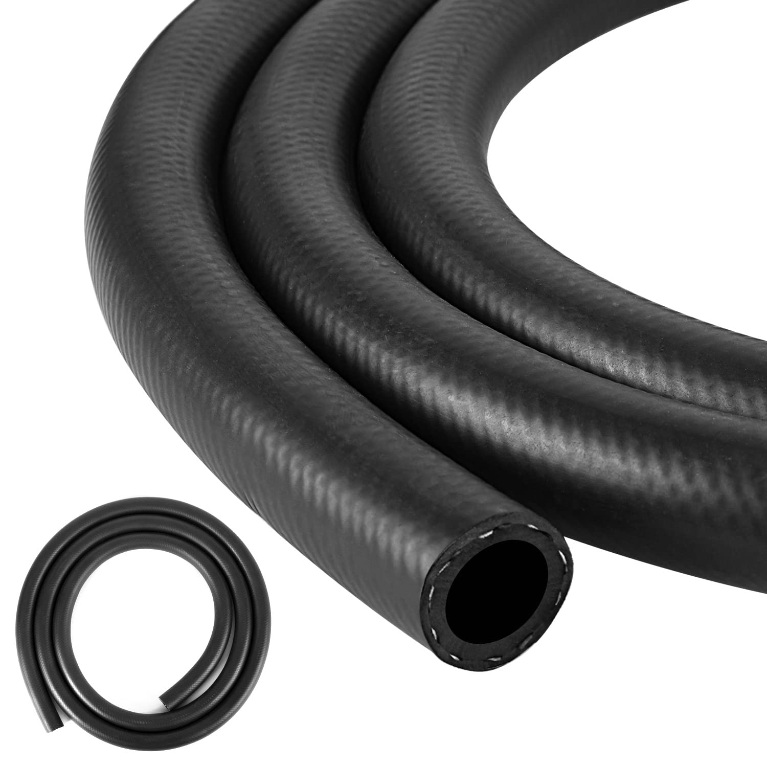 1/2 Inch (12Mm) Id Fuel Line Hose 6.5Ft Nbr Rubber Push Lock Hose High Pressure 300Psi For Automotive Fuel Systems Engines