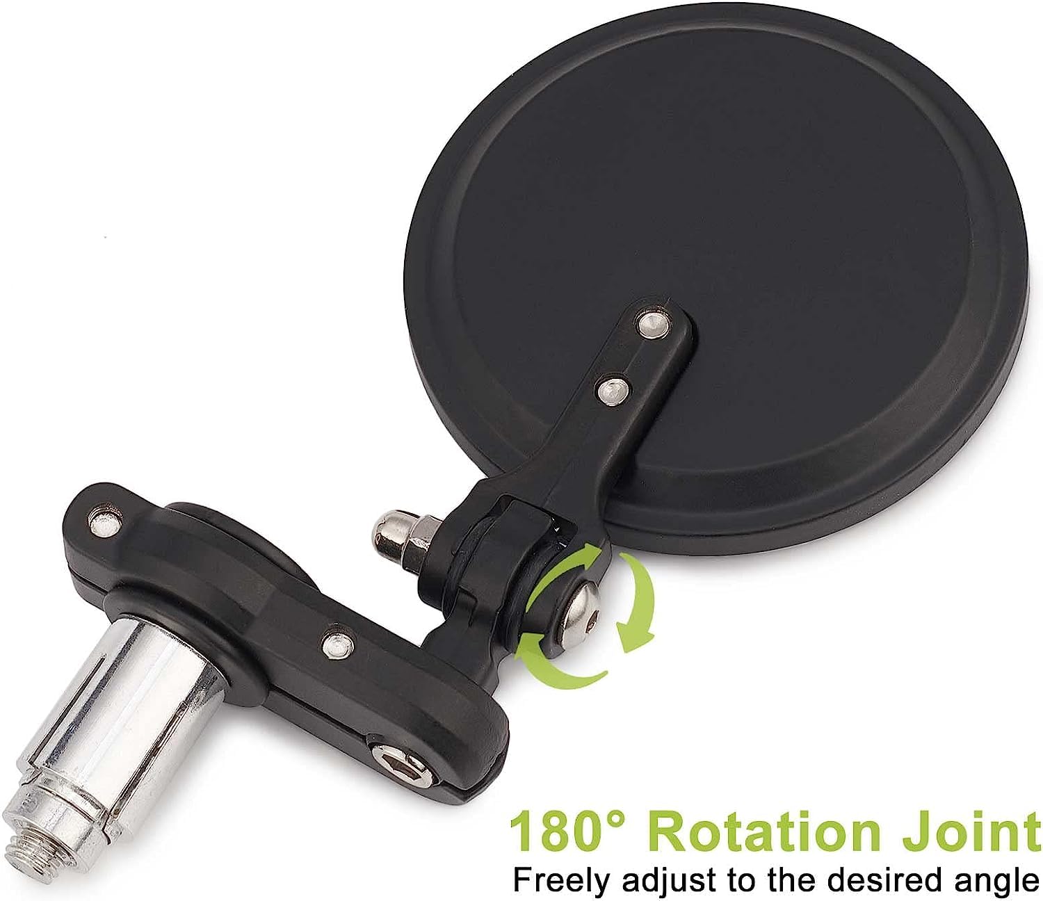 Dkmotork 001-B Cafe Racer Mirrors Foldable Motorcycle Bar End Rear View Side Mirrors Black For 7/8’’ Handlebars Compatible With Street Bikes Sports Scooter Chopper Cruiser