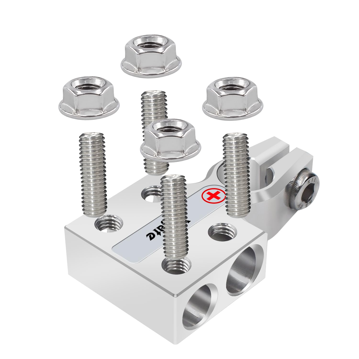 Vgate 8-Way Lead Acid Battery Terminal Connector, Agm Post Terminal Ends, 8Awg Up To 4/0(Xl) Awg Gauge, Positive & Negative For