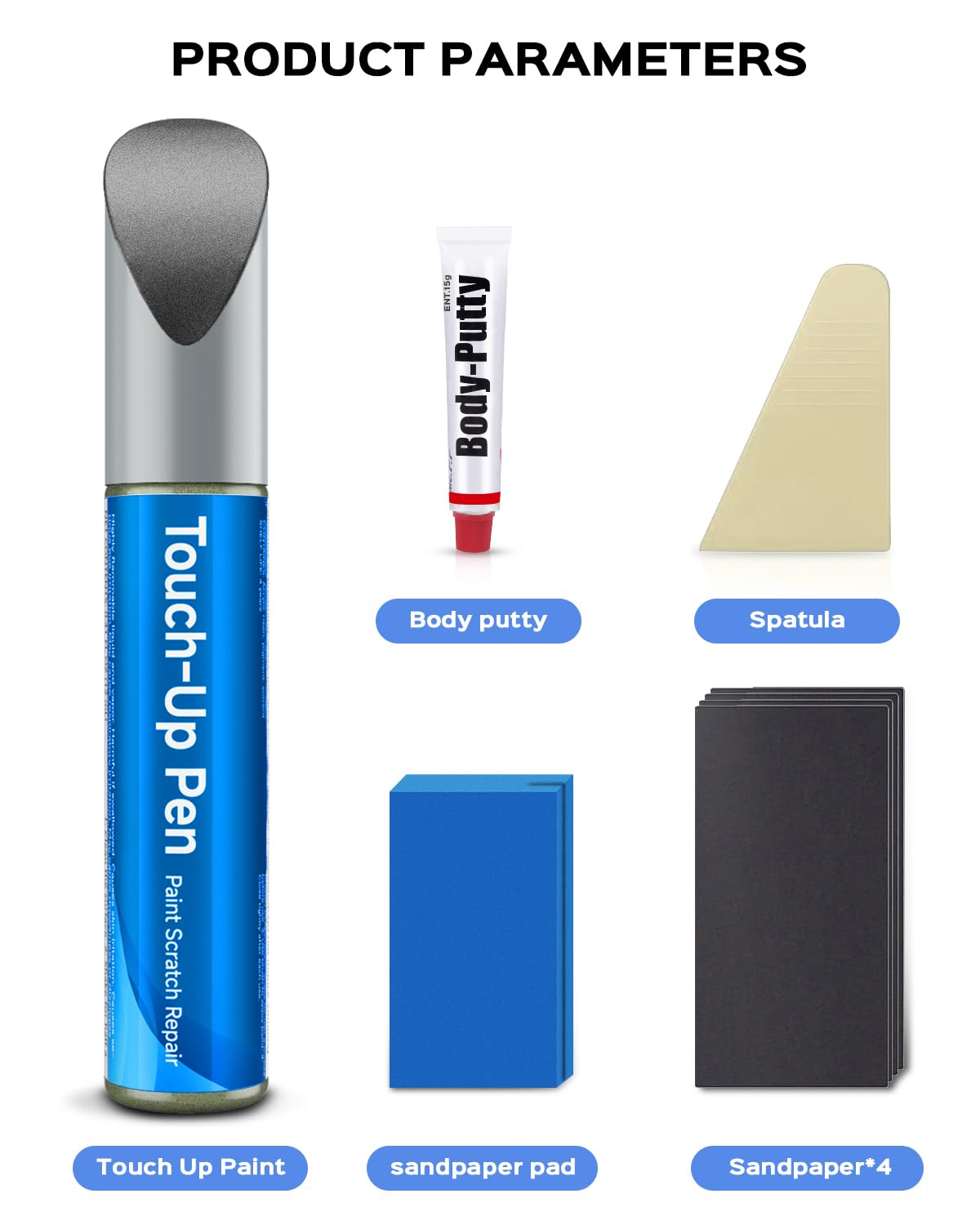 Teslaunch Mineral Grey(B39) For Bmw Car Touch Up Paint Kit,Exact Match Car Scratch Repair Touch Up Paint Kit(Mineral Grey Metall