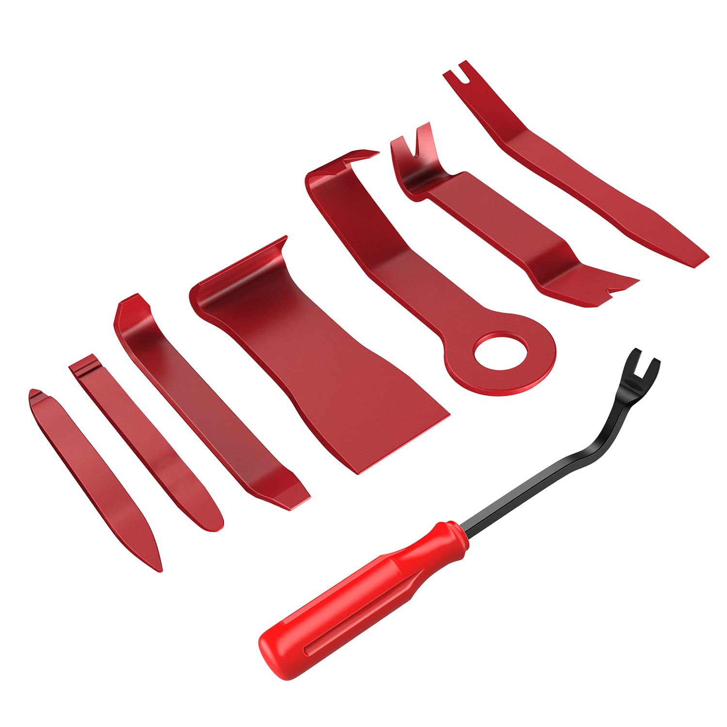 GOOACC 8PCS Auto Trim Removal Tool Kit No-Scratch Pry Tool Kit for Car Audio Dash Door Panel Window Molding Fastener Remover Too