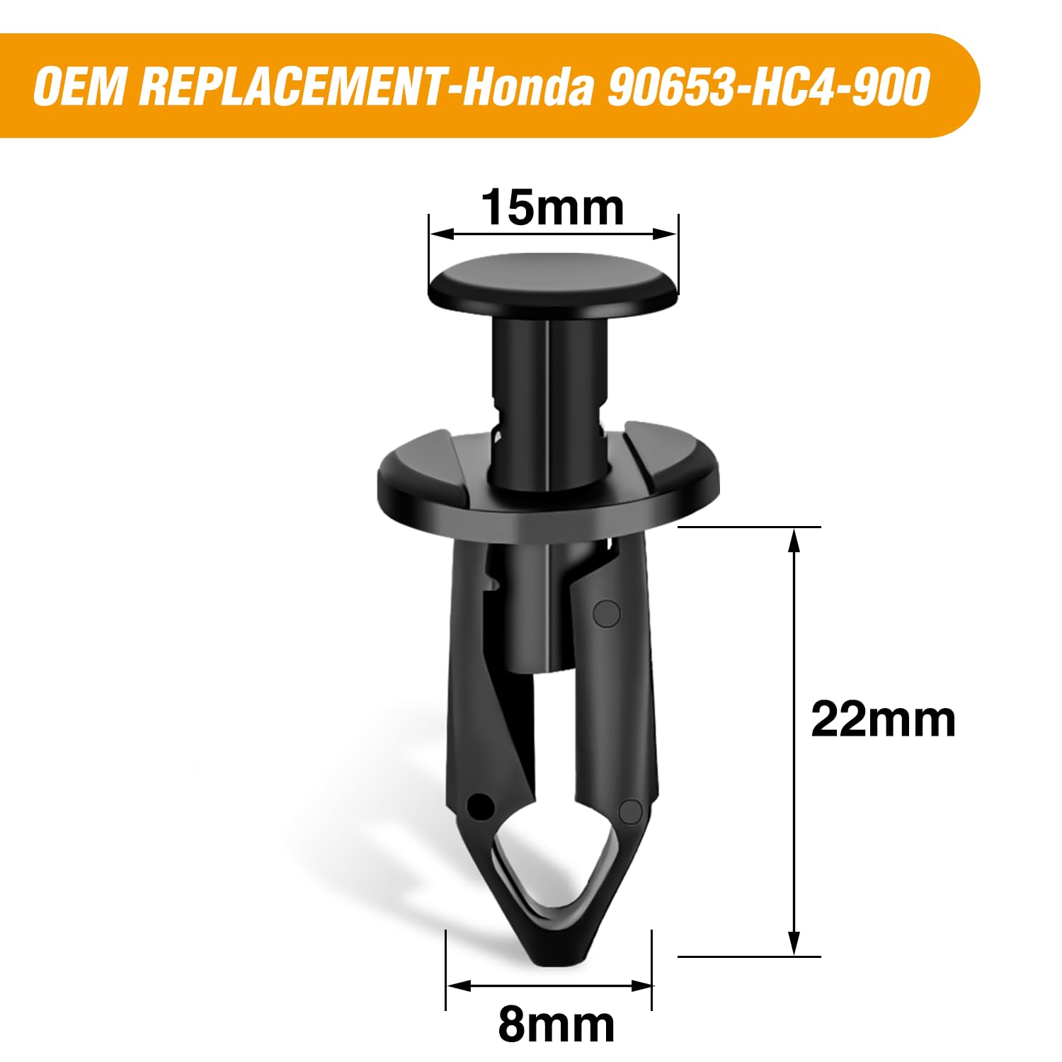 Gooacc 50Pcs Fender Clips Body Rivets Engine Under Cover Splash Shield Guard Clips For Honda 90653-Hc4-900,Gm 21075686 7661855