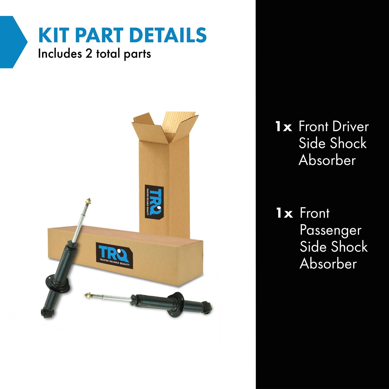 Trq Front Shock Absorber Set Compatible With 2009-2013 Ford F-150