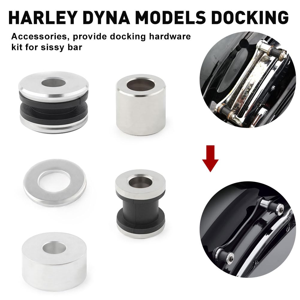 Newsmarts Detachable Sissy Bar Backrest Docking Hardware Kit Fit For Harley Touring Road King Road Glide Electra Glide 1997 1998