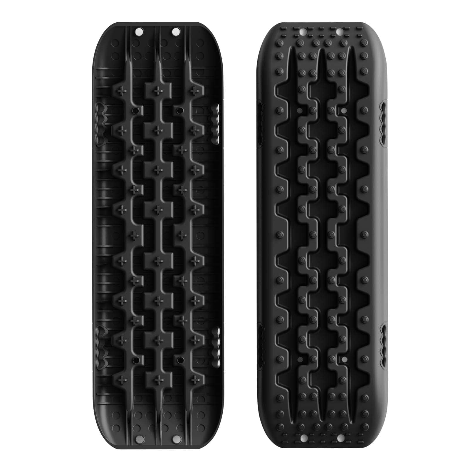 All-Top Recovery Traction Boards, 2Pcs & Mounting Kit, Reinforced Off Road Bendable Tire Friction Tracks (3Rd Gen, Black)
