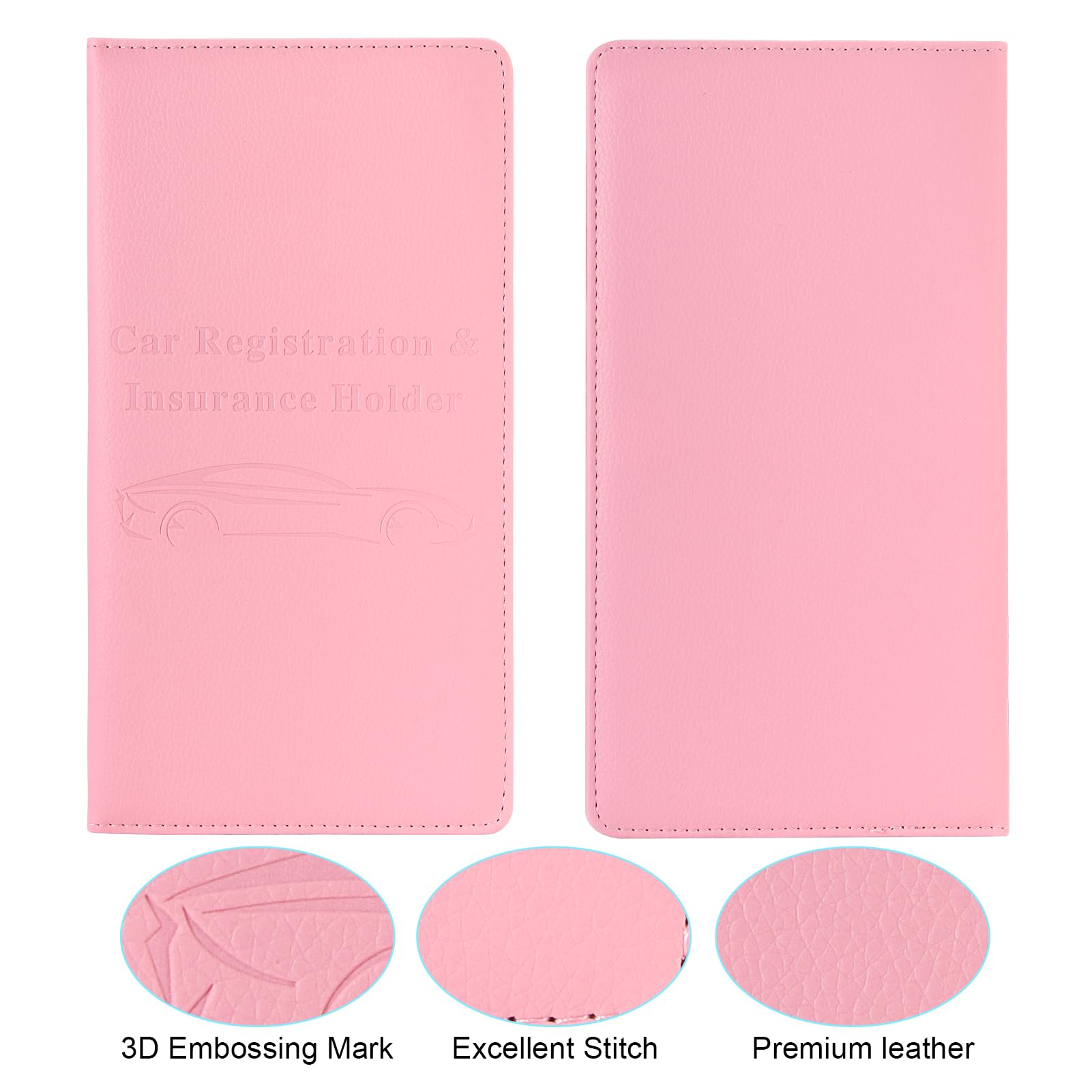 Cacturism Car Registration And Insurance Holder, Car Accessories Vehicle Glove Box Car Organizer Women Car Accessories With Magn