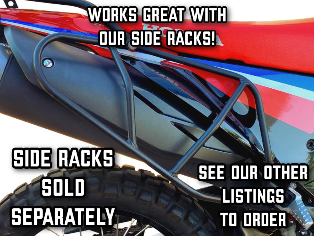 Pmracks Crf300L Rally Rear Rack (2021-Present) - Honda Crf 300L Motorcycle Luggage Rack Crf Rally 2021 2022 2023 Rear Cargo Carrier - Crf300L Accessories