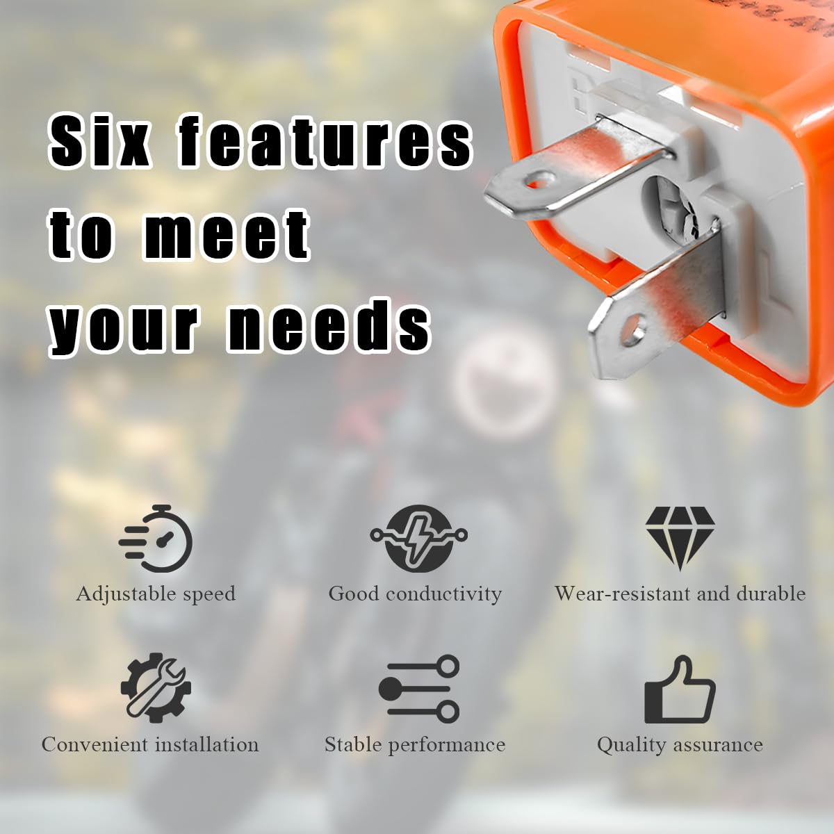 Wevdn 2PCS 12V Speed Adjustable 2 Pin LED Flasher, Electronic Flasher Relay Replacement Hazard Warn Flasher Relay, 2-Pin Hyper F