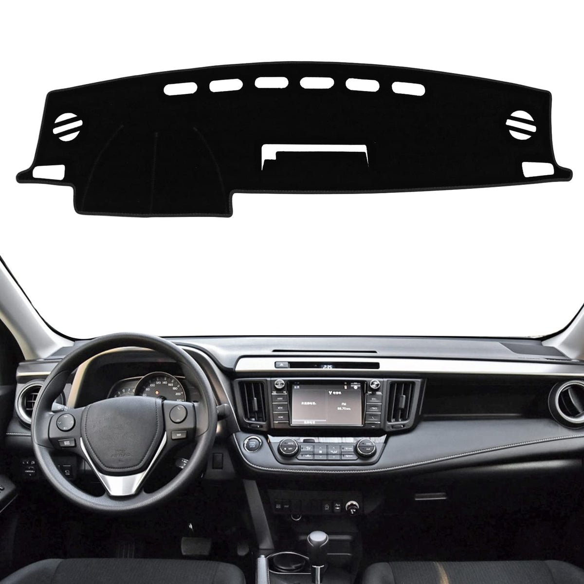Remoch For Toyota Rav4 Accessories 2018 2017 2016 2015 2014 2013 Dash Cover Dashboard Cover Mat Custom Fit Center Console Cover