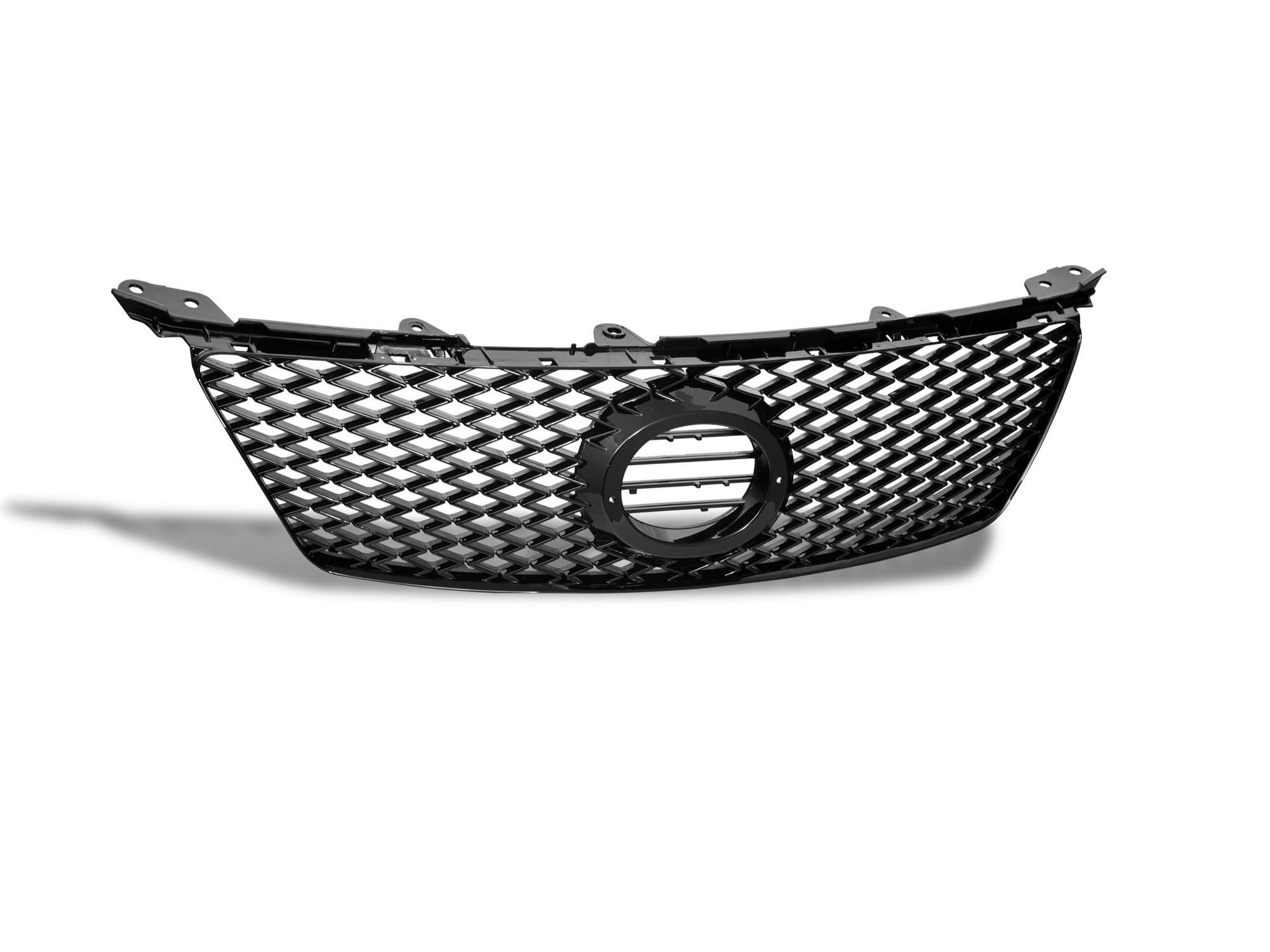 ARMORDILLO OE Style Front Hood Grille - Gloss Black, Fits 2006-2008 Lexus IS250/IS350, Model 7149724, Durable Plastic