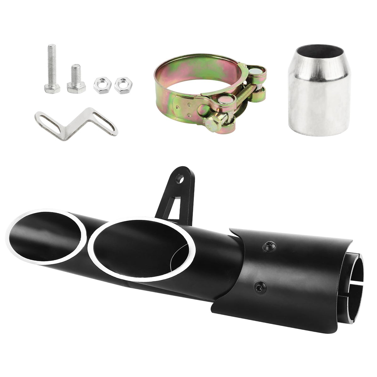38mm-51mm Motorcycle Exhaust Tips 1.5-2'' Motorcycle Muffer Grom Exhaust for Kawasaki Ninja 400 Z650 ZX6R10R Honda CBR 500 300R 
