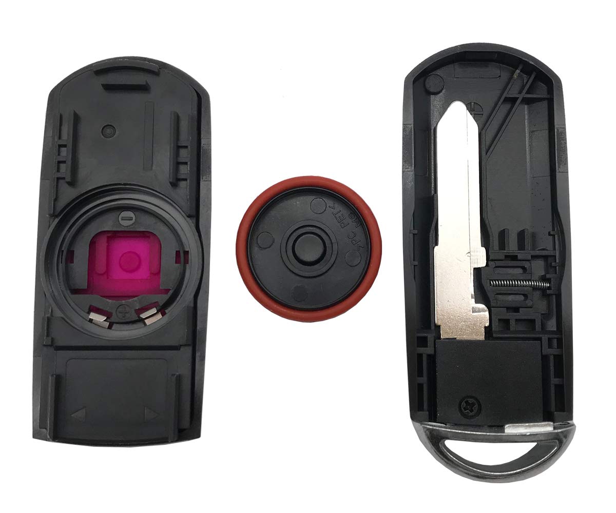 Replacement Key Fob Case Shell Fit For Mazda 3 Cx-3 Cx-5 Wazske13D01 662F-Ske13D01 Keyless Entry Remote Car Key Housing Casing O