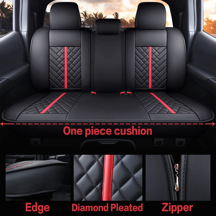 Tomatoman Toyota Tacoma Rear Seat Covers 2005-2022 2023 2024 TRD Sport Off Road Limited SR5 V6 Crew Double Extended Cab Truck Ai