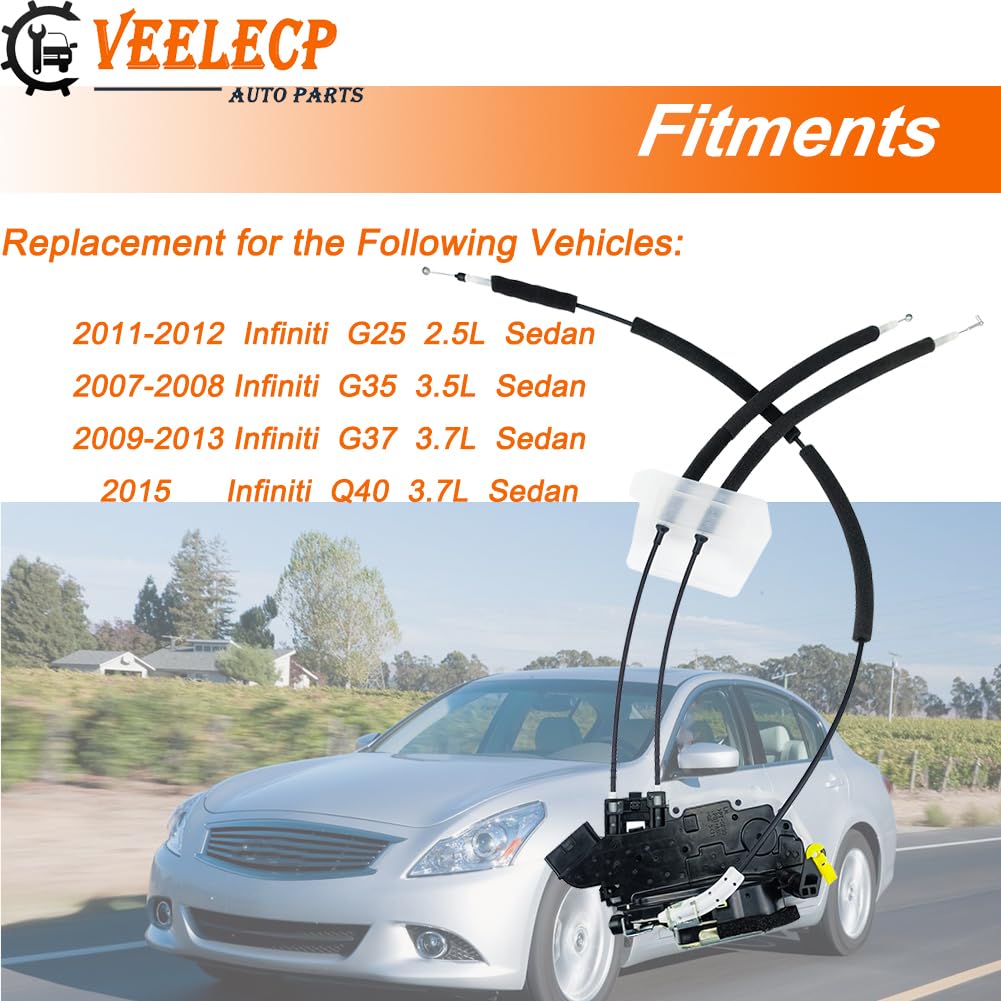 Veelecp Door Lock Latch Actuator Front Left Side Compatible For 2007-2015 G25 G35 G37 Q40 Sedan Front Driver Lh Side 80501-Jk600