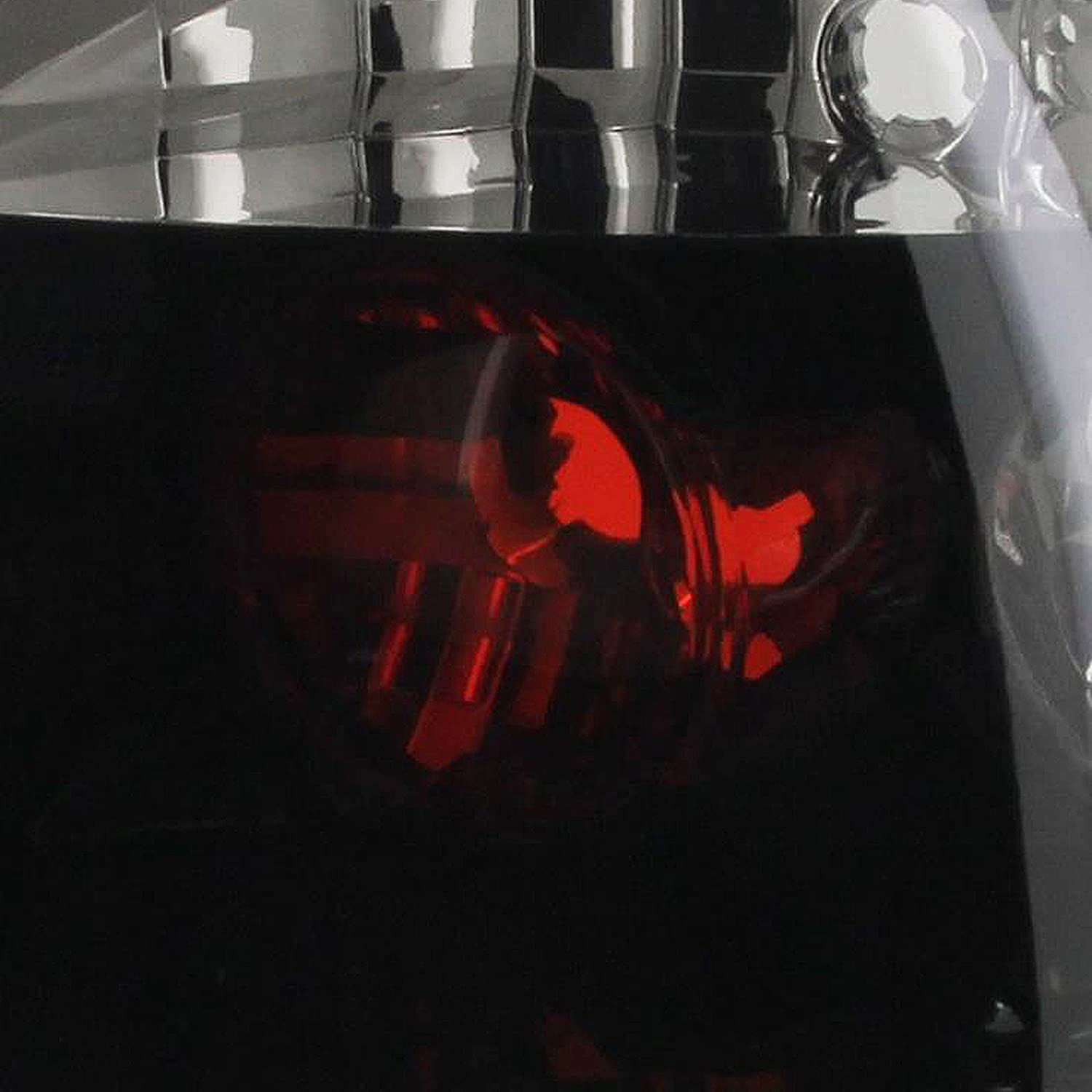 Spec-D Tuning Smoke Lens Glossy Black Housing Tail Brake Lights Compatible with 2006-2011 Honda Civic Coupe 2 Door, Left + Right Pair Assembly