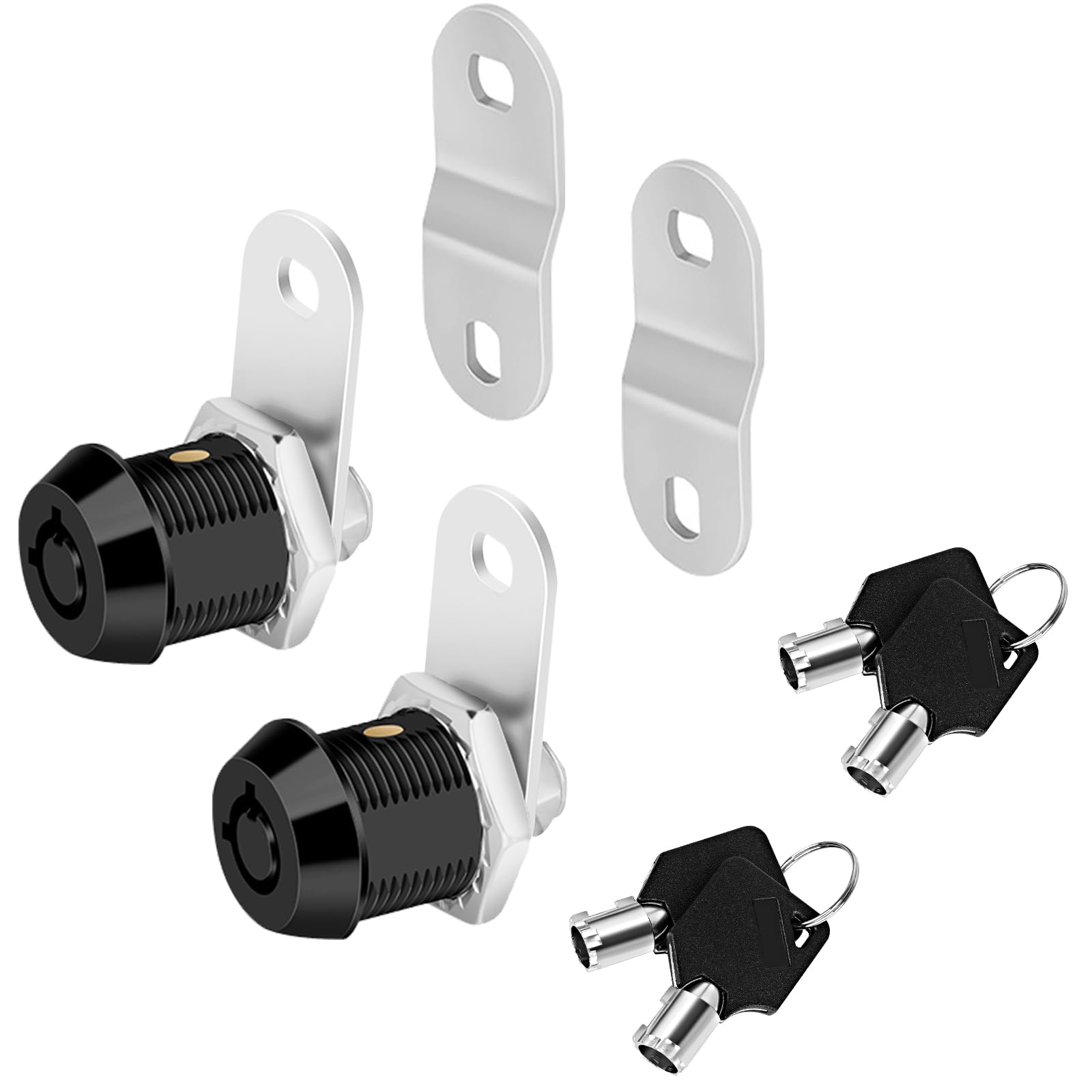 Sissinda Cam Locks Black Rv Storage Locks Keyed Alike, 5/8    Fits On 3/8    Max Door Thickness, Rv Compartment Locks For Camper