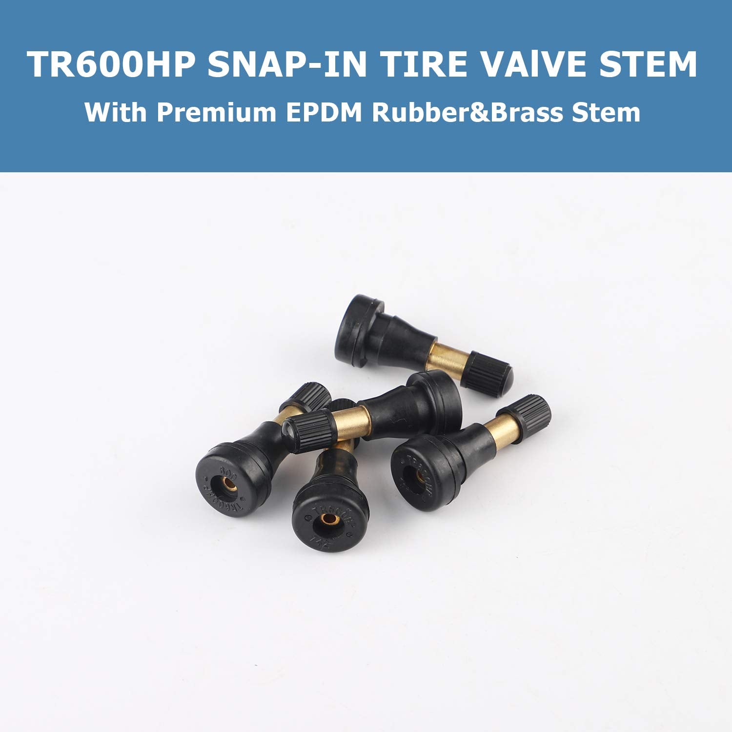 Ezisoe 50Pcs Tr600Hp High Pressure Brass Tire Valve Stem High-Pressure Tubeless Snap-In Valves Good For Larger Or Heavy-Duty Vehicle