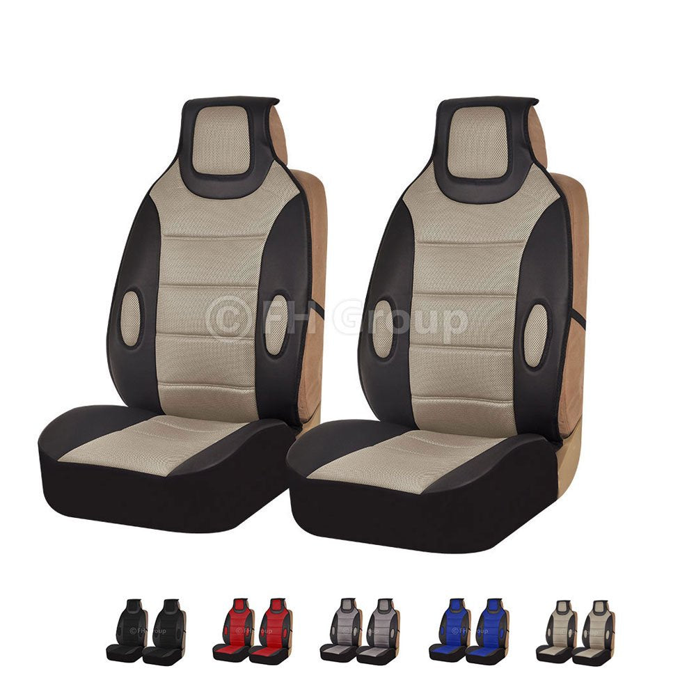 Fh Group Front Set Premium 3D Air Mesh Automotive Seat Cushion - Universal Fit, Car Seat Cushions, Airbag Compatible Car Seat Co