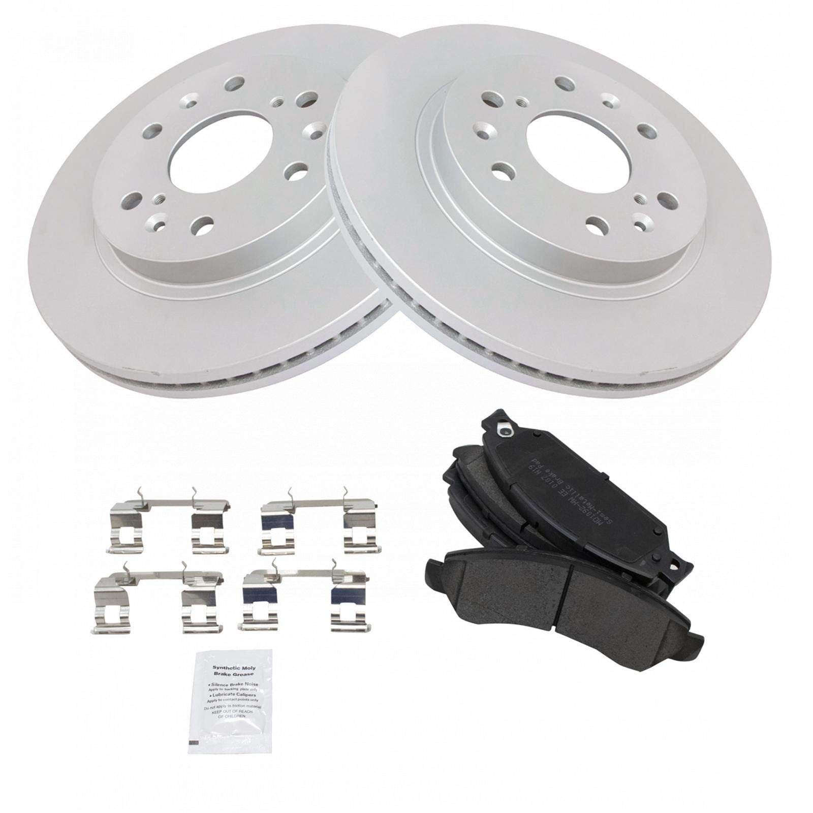 Trq Front Posi Metallic Brake Pad & E-Coated Rotor Kit For Chevy Gmc Truck