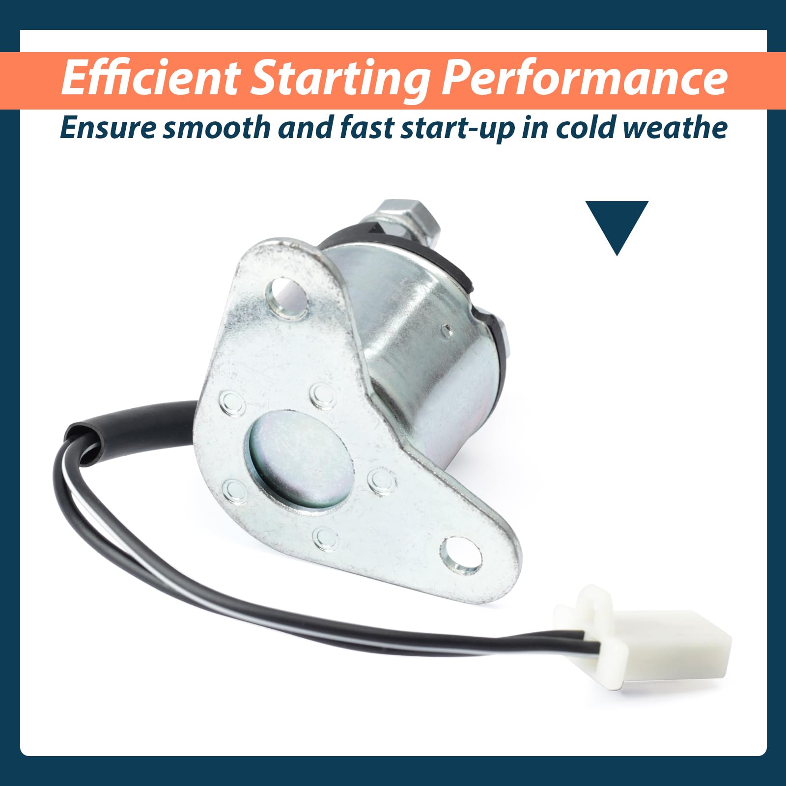 Lisnhlin Starter Motor Solenoid W/2-Wire Plug Pigtail Replacement for Generac GP6500E GP7500E GP8000E for A-ipower SUA9000E SUA1