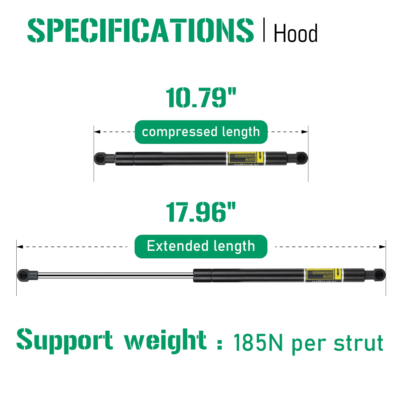 Hood Lift Supports Struts Shocks for Lexus is F 2008-2013, IS250 IS350 2006-2015, IS300 2005 PM1050 Qty 2