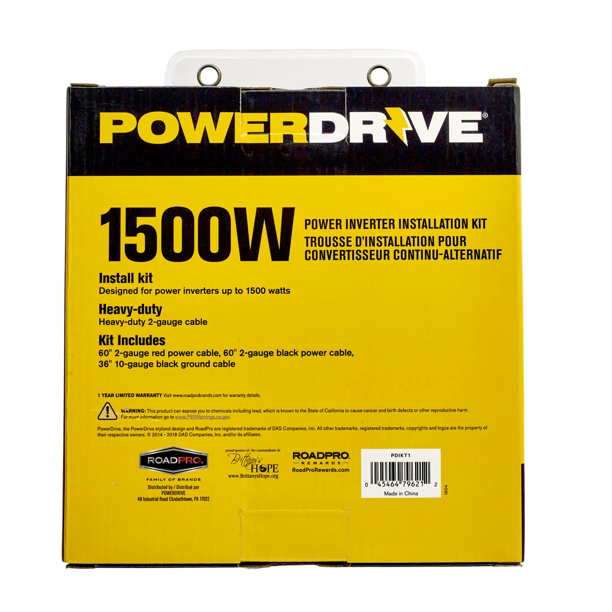 Powerdrive Installation Kit For 1500 Watt Power Inverter