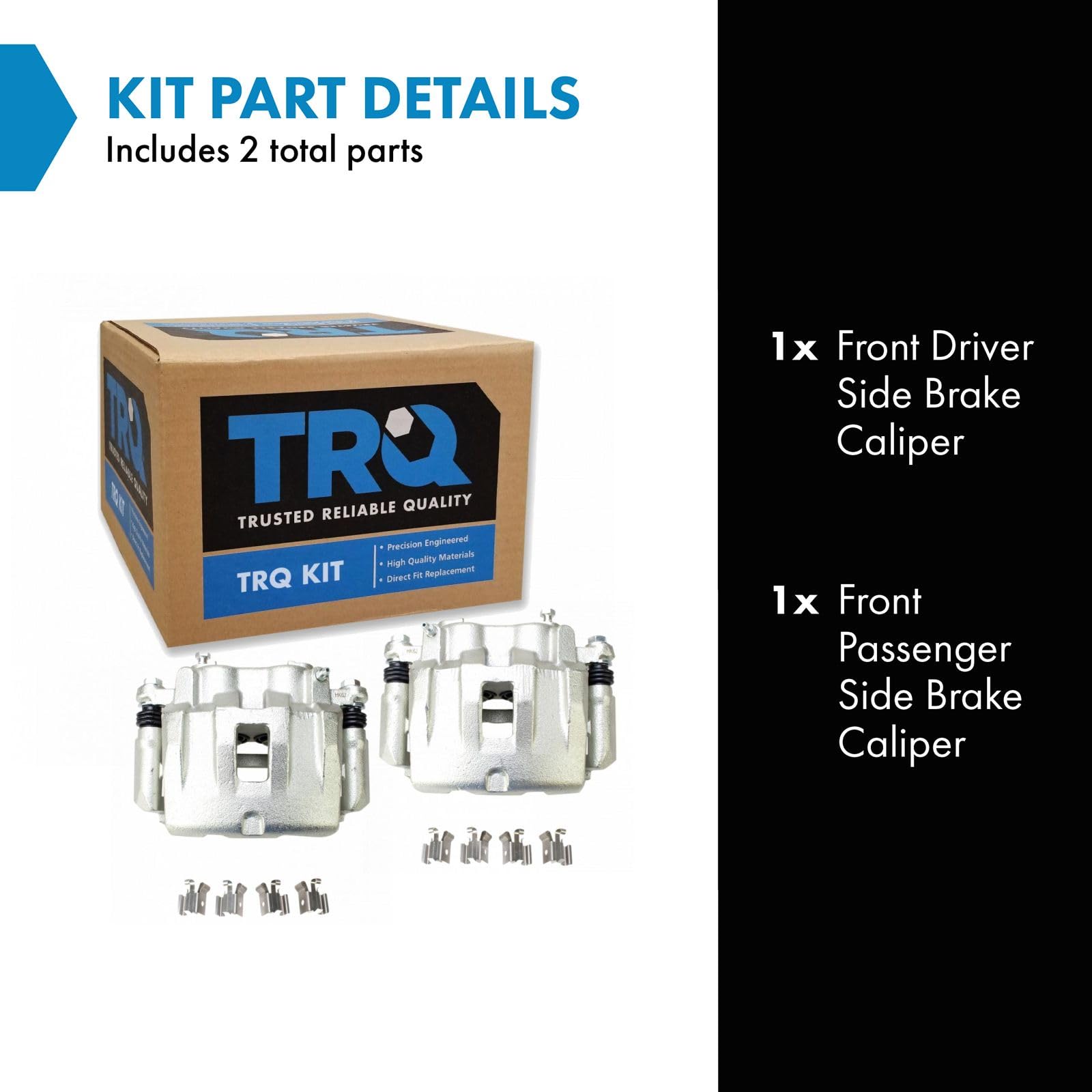 Trq Front Brake Caliper Set Compatible With 1999-2004 Jeep Grand Cherokee