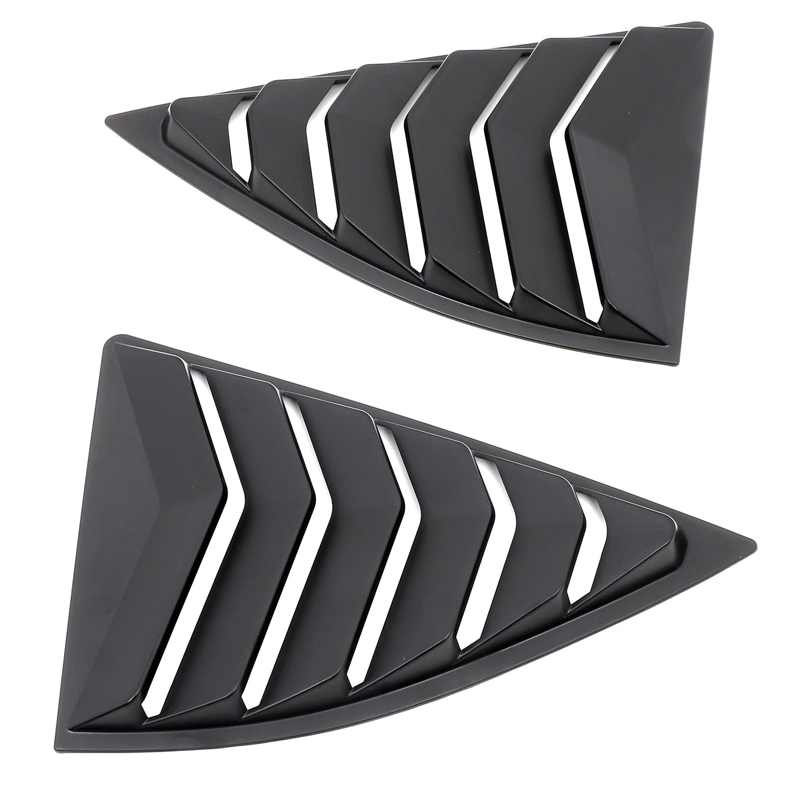 Scitoo Abs Rear Side Window Louvers Air Vent Scoop Shades Cover Blinds Matte Black Fit For 2010-2015 For Chevrolet Camaro Window Louvers Scoops Cover Pair