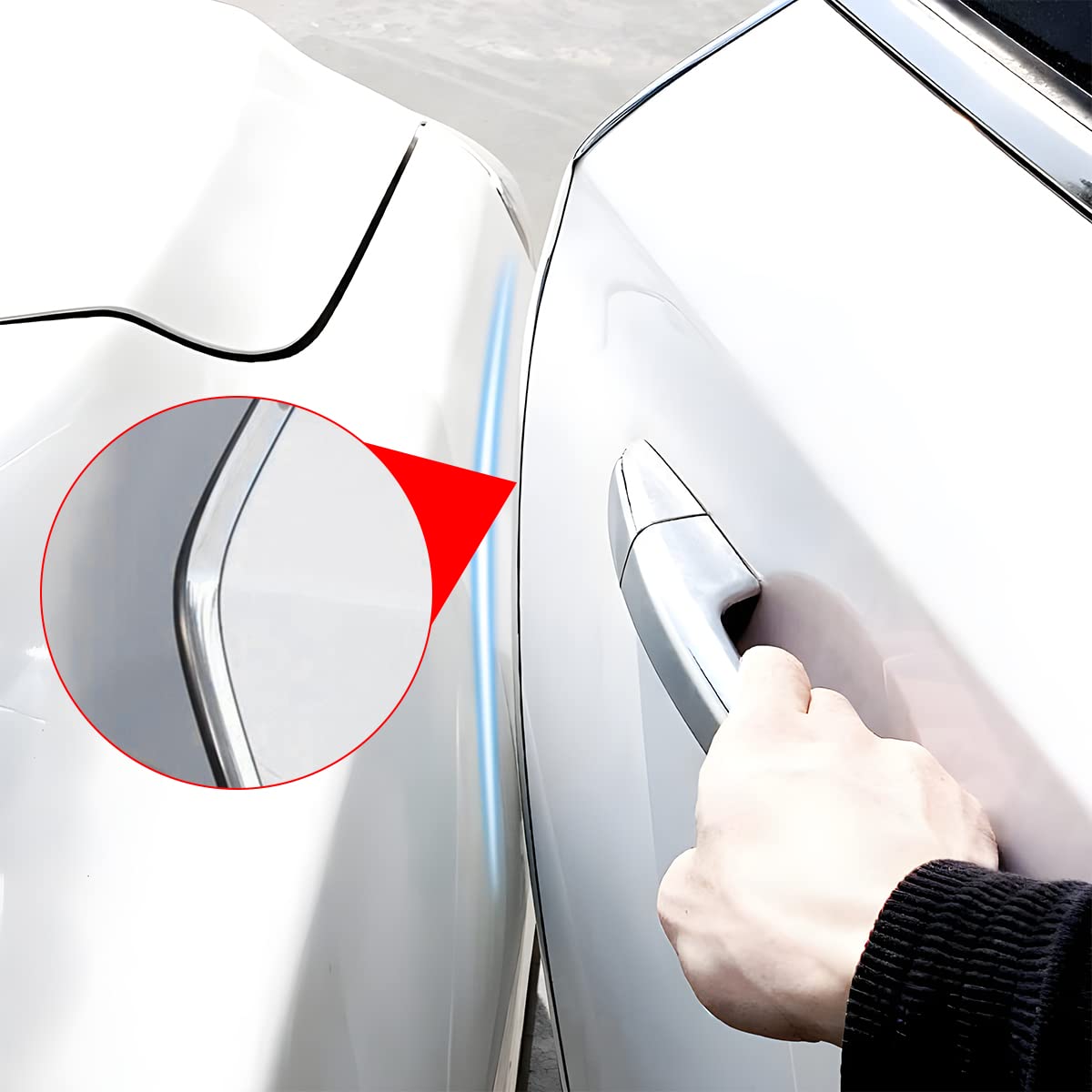 Blilo Car Door Edge Guards, 16Ft U Shape Door Edge Trim, Rubber Molding Auto Door Edge Seal Protector, Anti-Collision Vehicle Pr