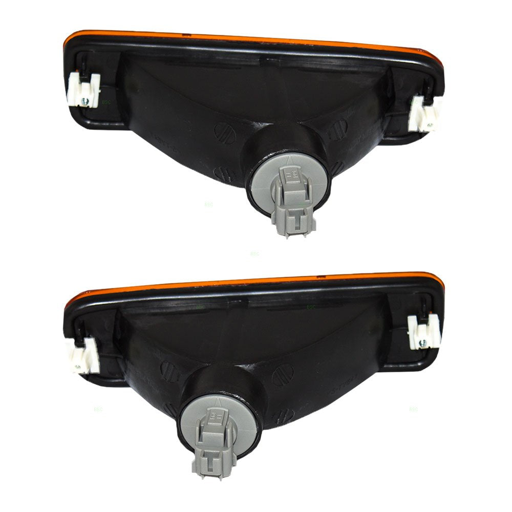 Brock Replacement Set Driver and Passenger Park Signal Front Marker Lights Compatible with 1995-1997 Tacoma Pickup Truck w/ 2-Wh