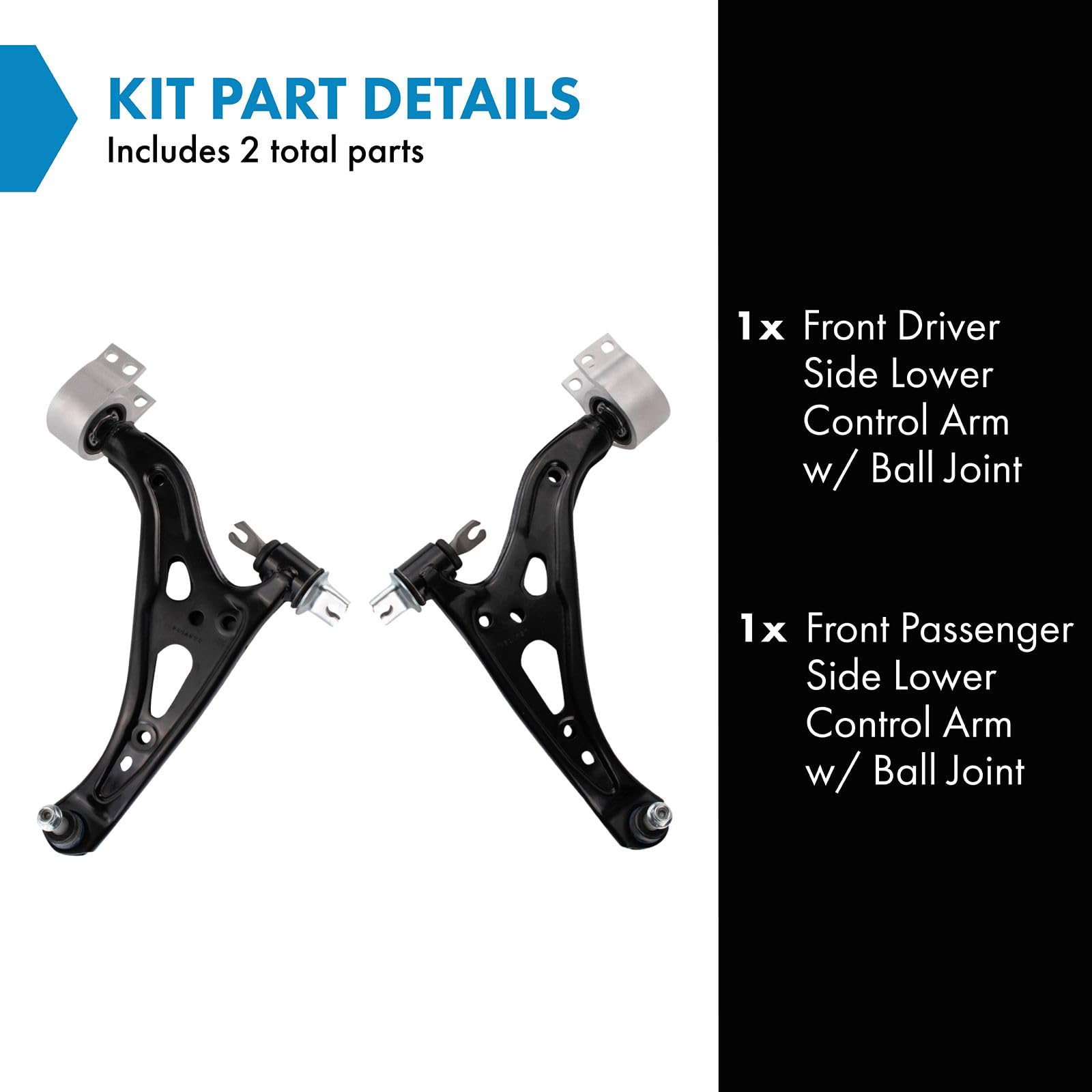 Trq Front Lower Control Arm With Ball Joint Set Compatible With 2018-2023 Chevrolet Equinox Gmc Terrain