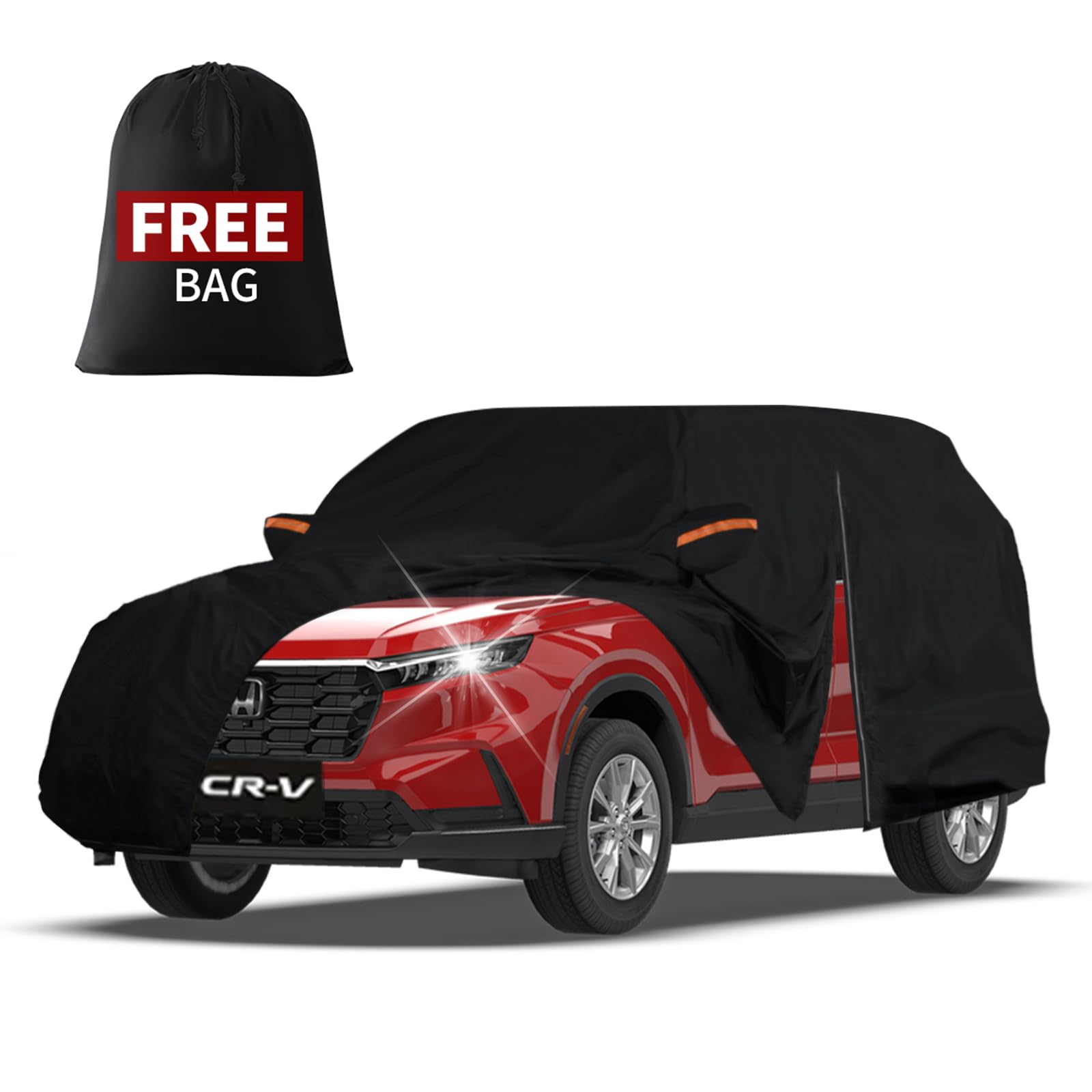 FiveFox Heavy Duty SUV Car Cover Custom Fit for Honda CRV, Toyota RAV4 1996-2024 2025, 10-Layers Waterproof All Weather Full Ext