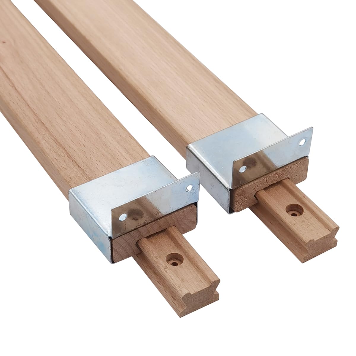 Btibpse Wooden Drawer Slides 16 Inches Classic Wood Center Guide Track With Slide Glides (1 Pair)