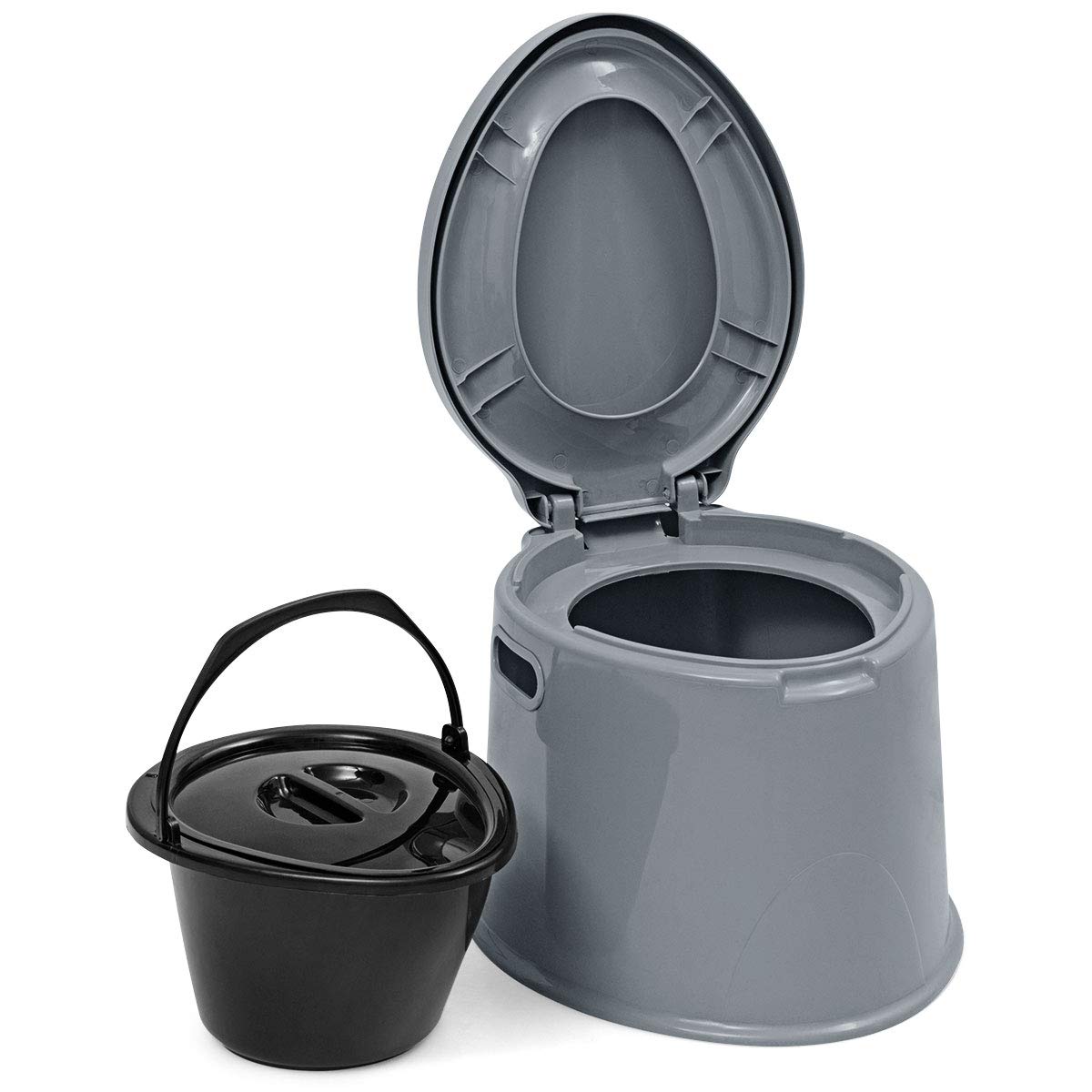 S Afstar Portable Toilet, Camping Porta Potty With Detachable Inner Bucket & Removable Toilet Paper Holder, Indoor Outdoor Toilet, Lightweight Rv Toilet For Camping Boating Travel Trips