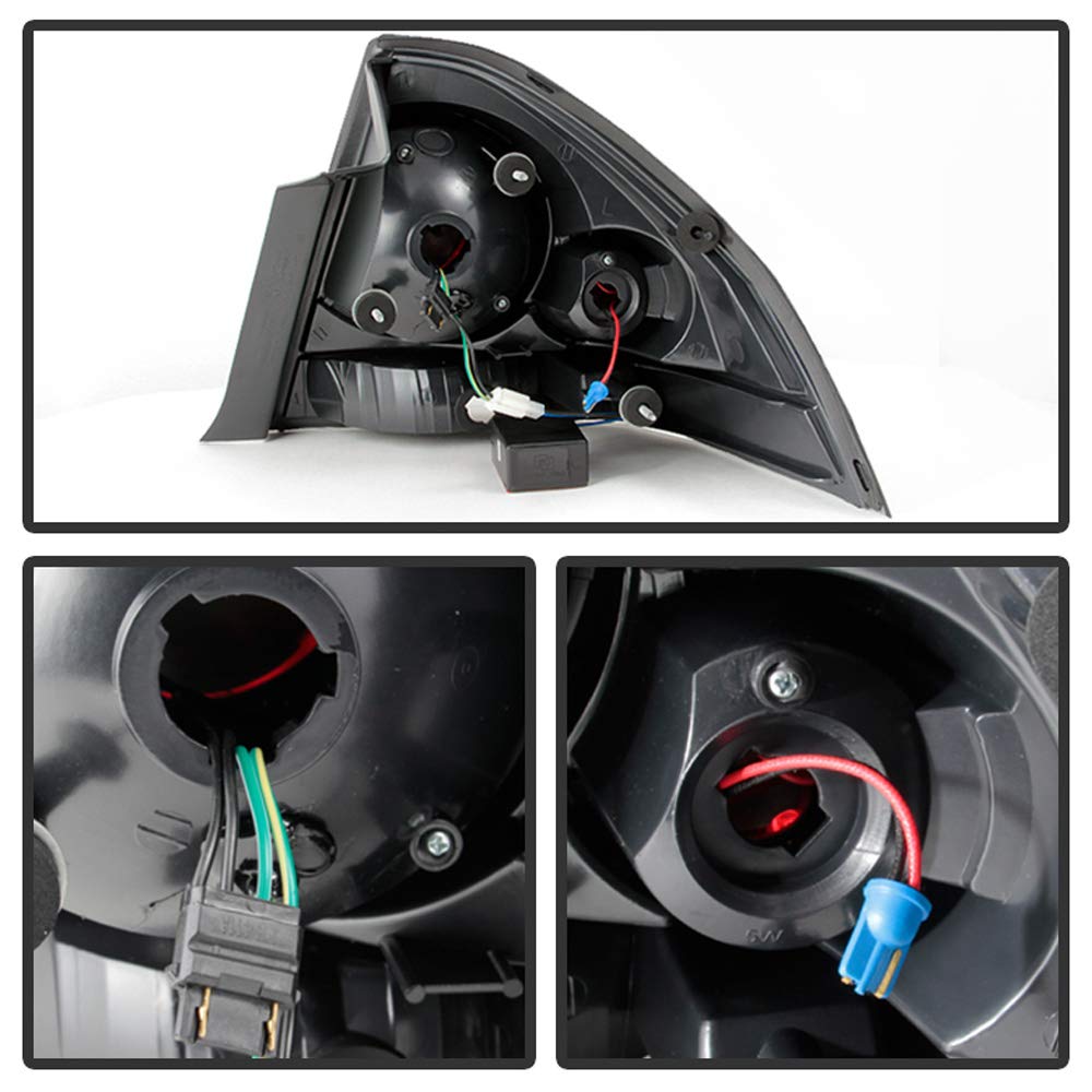 Acanii - For Black Smoked 2006-2013 Chevy Impala Led Tail Lights Brake Lamps Left+Right 06-13