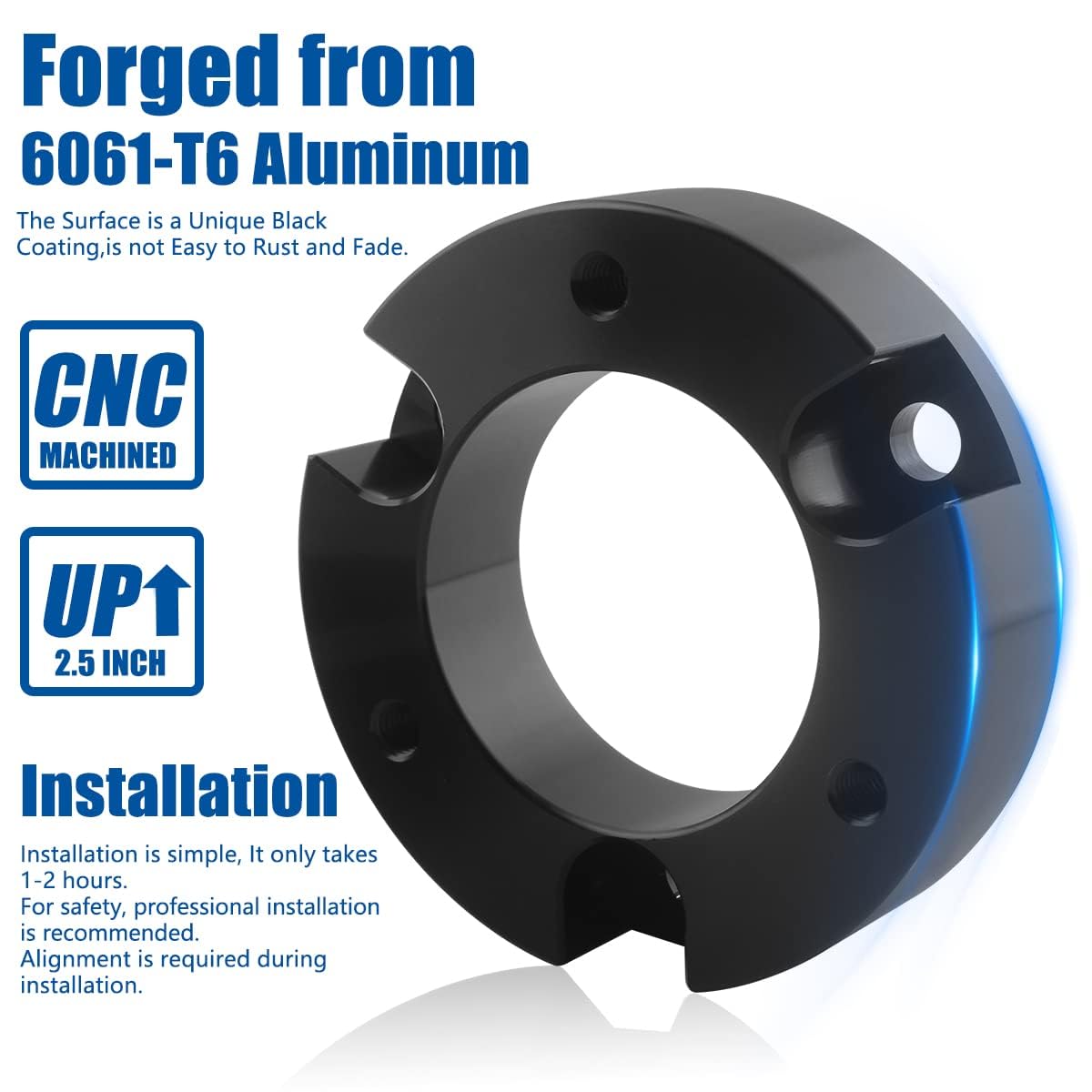 GAsupply 2.5'' Front Leveling Lift Kits, Compatible with1999-2006 Toyota Tundra 2WD 4WD, 2.5 Inch Raise Strut Suspension Spacers