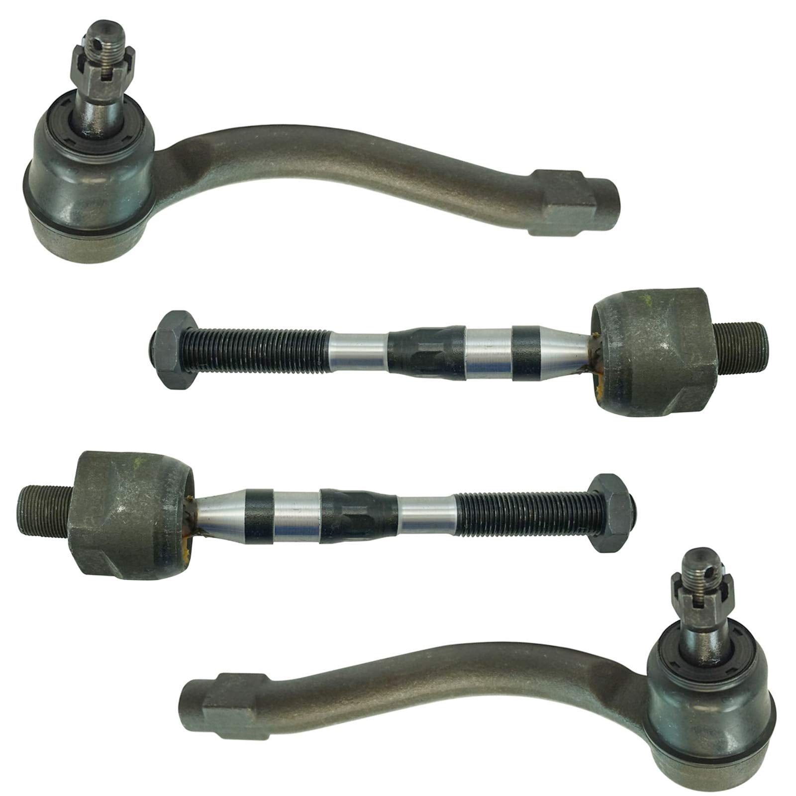 Trq Front Inner And Outer Tie Rod Set Compatible With 2006-2010 Infiniti M35 M45