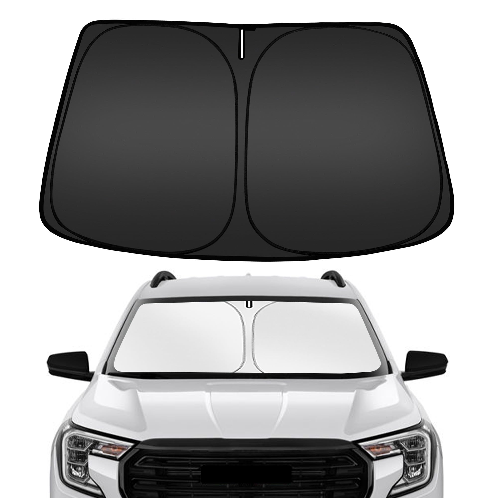 Arismotor Windshield Sun Shade For Gmc Terrain 2018-2025, Custom Fit Foldable Front Window Sunshade Sun Visor Protector, Block U