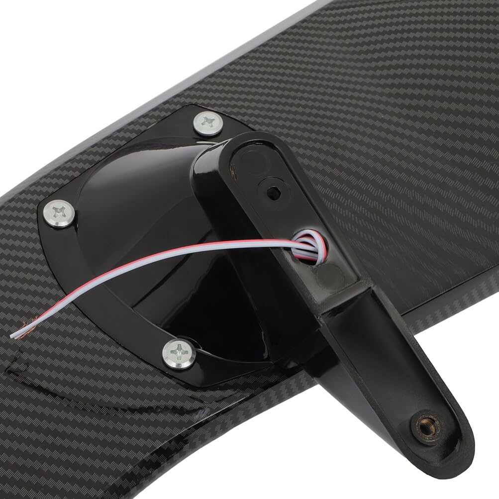 Scitoo Abs Rear Window Spoiler Wing Fit For Universal 52' Glossy Carbon Look Rear Trunk Spoiler Wing