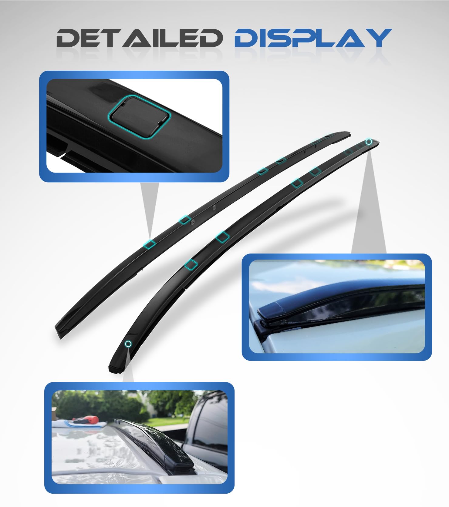 Snixwoo Roof Rails & Cross Bars For Mazda Cx5 Cx-5, Easy Installation, No Drilling Required, Complete Set In Sleek Black (2017-2025)