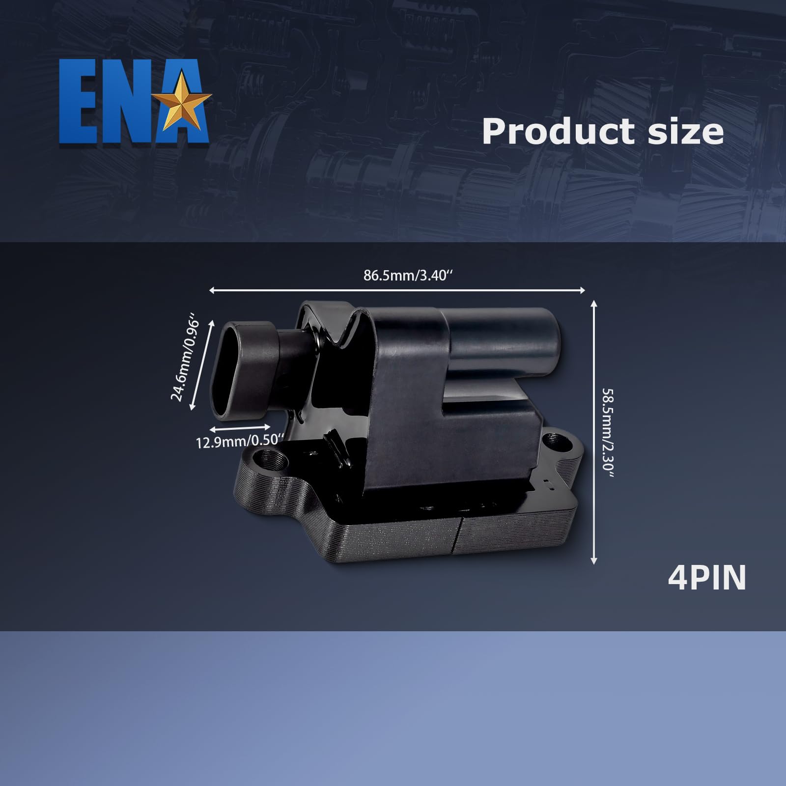 ENA Set of 8 Square Ignition Coil Pack Compatible with Cadillac GMC Chevrolet Hummer Savana 1500 2500 3500 Silverado Escalade Ex