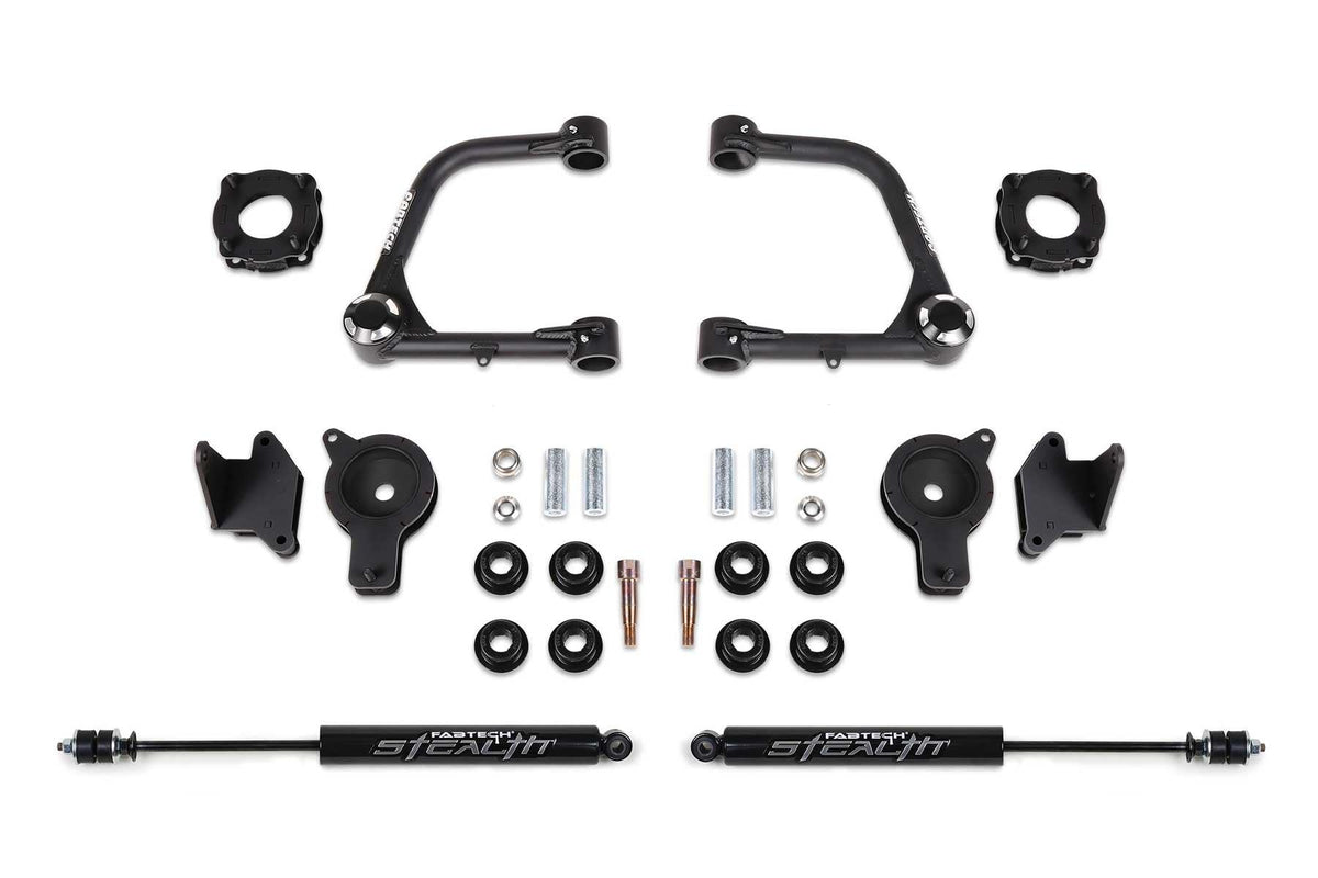 Fabtech - 2022 Tundra 4Wd 3In Uca Kit W/Uniballs & Fr Shk Spcrs & Rr Air Bag Spcrs & Rr Stealth Shock (K7089M)