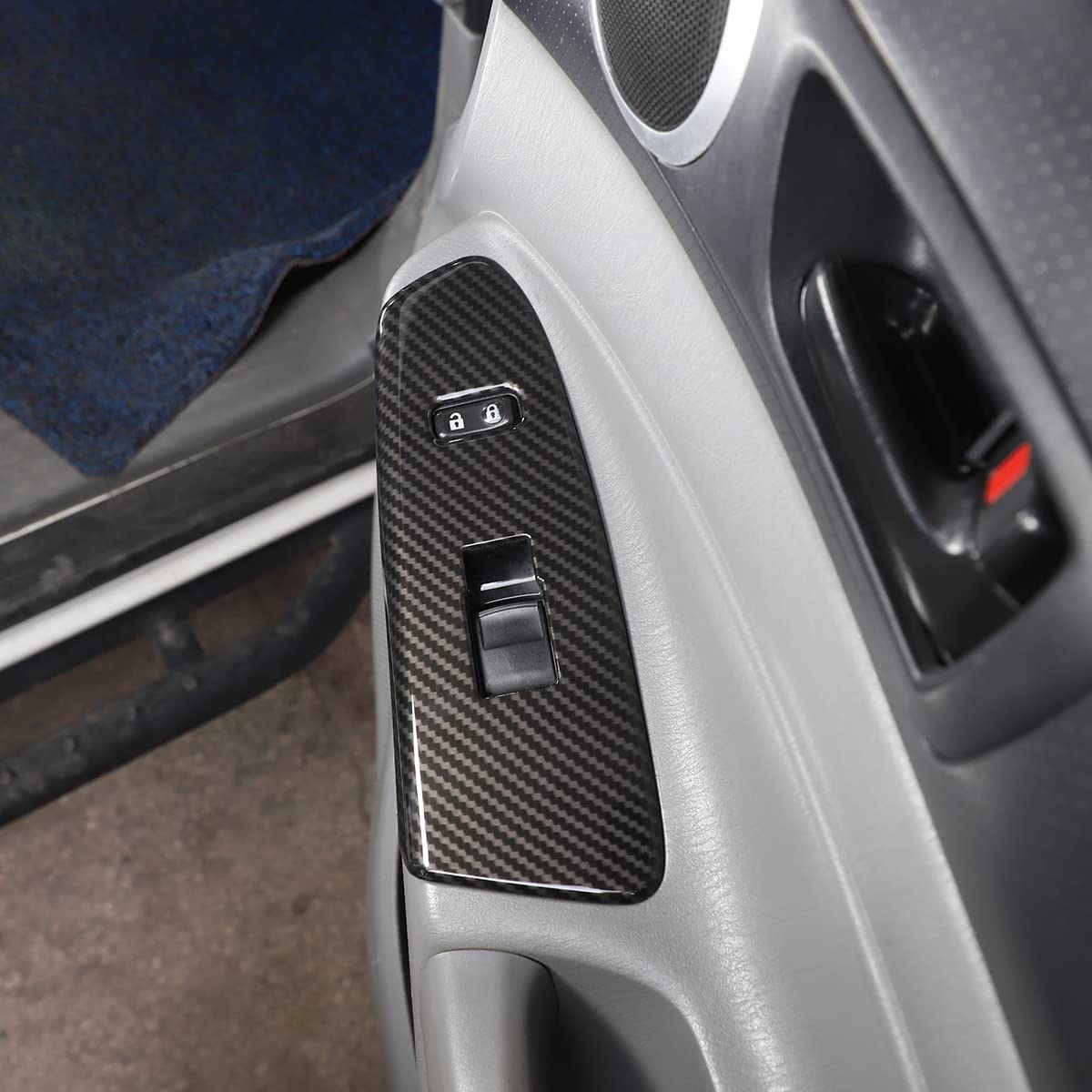 Abs Car Look Interior Door Armrest Window Switch Panel Cover Trim For Toyota Tacoma 2011 2012 2013 2014 2015 (Carbon Fiber)