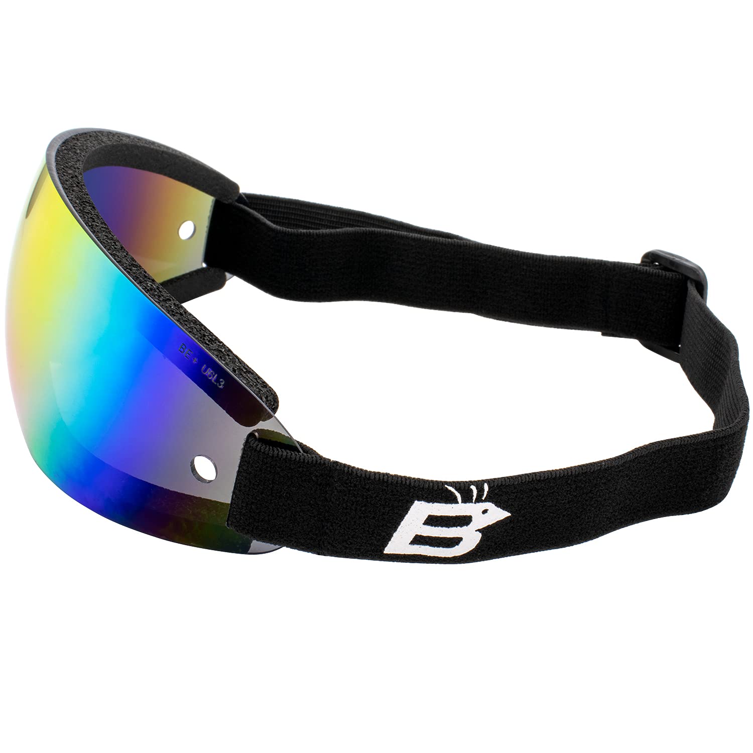 Birdz Eyewear Wing Skydiving Parasailing Goggles 2 Pairs With One Piece Reflectech Red Mirror Lens & Blue Mirror Lens