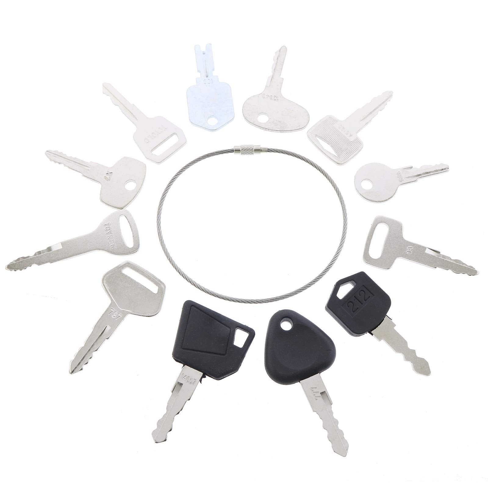 Solarhome 12 Forklift Key Set Forklift Keys Master Set For Yale Cat Clark Komatsu Toyota Doosan Nissan Hyster Jcb Volvo Tornado Mitsubishi Forklift Keys Set