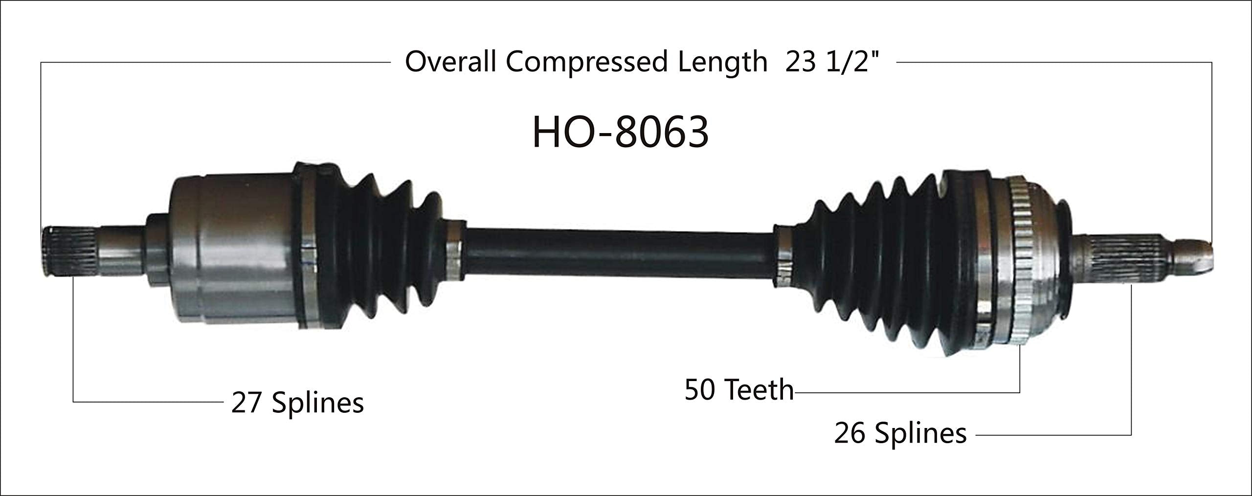 SurTrack HO-8063 CV Axle Shaft